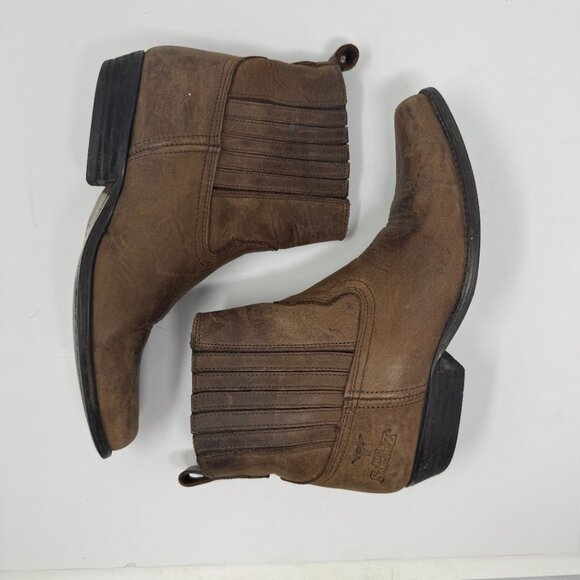 Joe Sanchez Brown Leather Ankle Cowboy Boots EU 37 - Picture 3 of 8